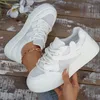 Comemore Mesh Komfort Atmungsaktive Vulkanisierte Frauen Schuhe Dicke Sohle Turnschuhe Frau Plus Größe Licht Chunky Plattform Casual Schuhe
