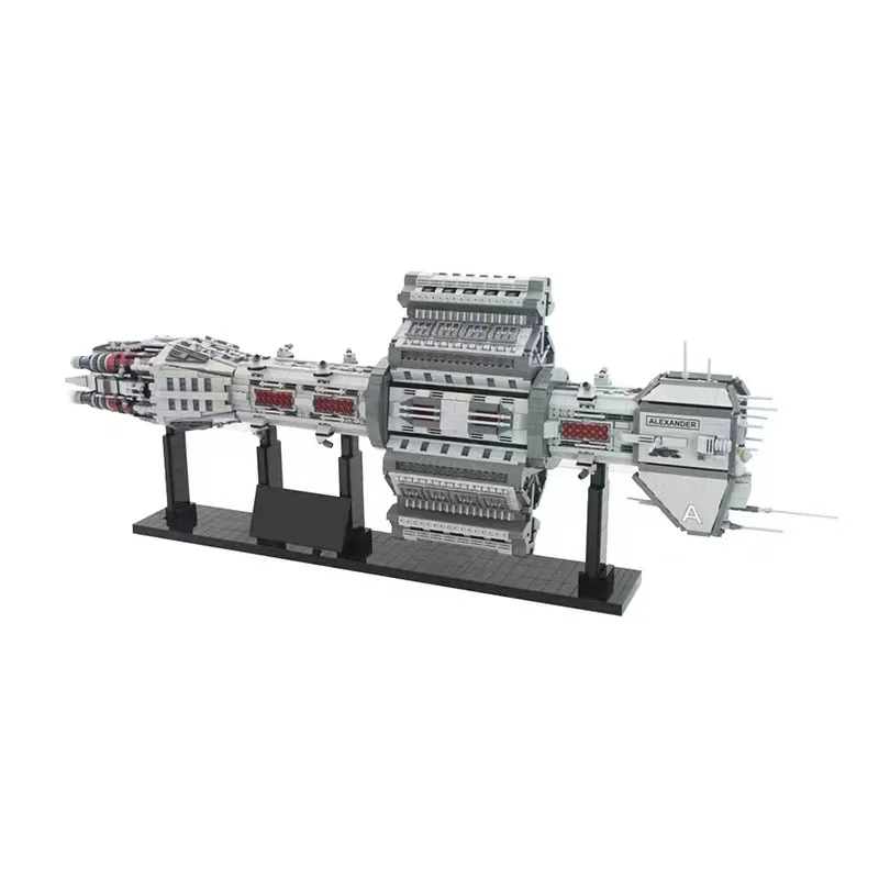 Moc Militär Transport Arme EAS Agamemnon Babylon Raumschiff Modell Bausteine Set Raum Ziegel Geburtstag DIY Spielzeug Kinder Geschenke Image