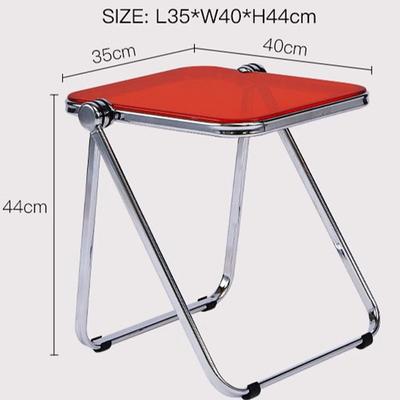 Space-Saving Foldable Acrylic Metal Side Table - Modern Minimalist Green Design, Sturdy No Assembly Required for Small Spaces, Living Room, Bedroom, Office, Versatile Elegant Furniture, Durable