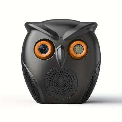 1080p Hd Owl-shaped Indoor Security Camera 120 Wide Angle Two-way Communication Motion And Sound Alerts Night Vision Function Wifi Home Surveillance Camera Owl-themed Design