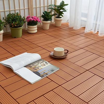 DIY Plastic Wood Flooring for Balcony Bathroom Courtyard Garden Terrace - Outdoor Splicing Waterproof Anti-Slip Floor Mat