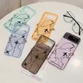 Custodia per telefono con design di percorso aereo ispirata ai viaggi per Motorola Moto Razr 40 50 60 Ultra 5G Cover in TPU pieghevole semitrasparente