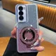Custodia con anello glitter di lusso per OPPO A3 A3X A3Pro A80 A60 A40/M A59 A79 A98 A78 A58 A38 A18 A96 A76 A36 A17 A16 A15 SK Cover