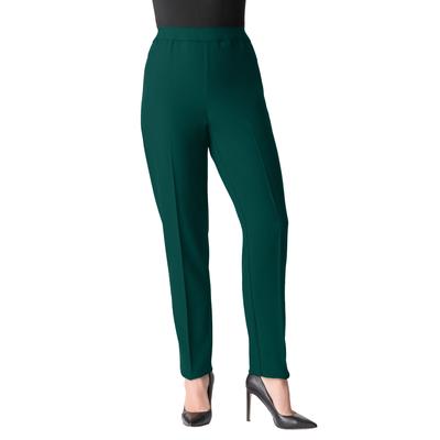 Plus Size Women's Plus Size Classic Bend Over® Pant by Roaman's in Emerald Green (Size 22 WP) Pull On Slacks