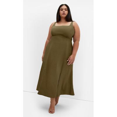 Plus Size Women's Elly Dress - khaki by City Chic in Green (Size 18 W)