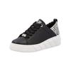 Plateausneaker RIEKER "Rieker Sneaker Glattleder", Damen, Gr. 41, schwarz (schwarz, weiß), Glattleder, casual, Schuhe