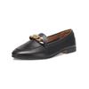Slipper INUOVO "INUOVO Slipper Leder", Damen, Gr. 36, gold (schwarz, gold), Leder, casual, Schuhe