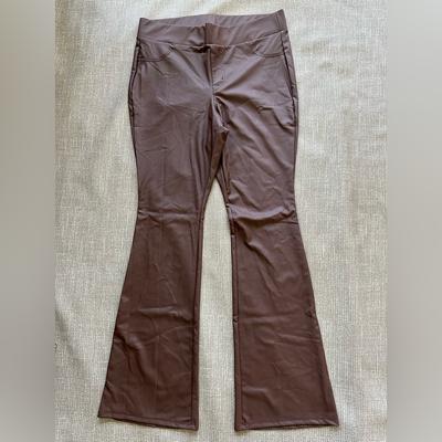 Torrid Pants & Jumpsuits | Torrid Faux Leather Like Pants Size 0 Size (12) In Dark Moca Brown Flare | Color: Brown | Size: 12