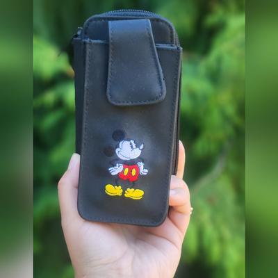 Disney Cell Phones & Accessories | Vintage Disneyworld Embroidered Classic Mickey Cell Phone Holder | Color: Black | Size: Os