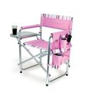 Brookstone Tailgating Directors Chair, Pink With Stripes