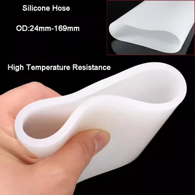 1 Meter Silicone Rubber Hose Oversize Pipe Large Tube Inner Dia 24-169mm Industrial Grade High Temp Resistant Thickness 2mm