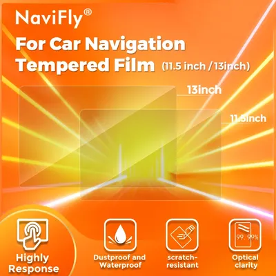 NaviFly 11.5" 13 inch Tempered Glass Protector Film Touch Screen Full LCD Screen Protector Car Sticker For DUDUAUTO Car Radio
