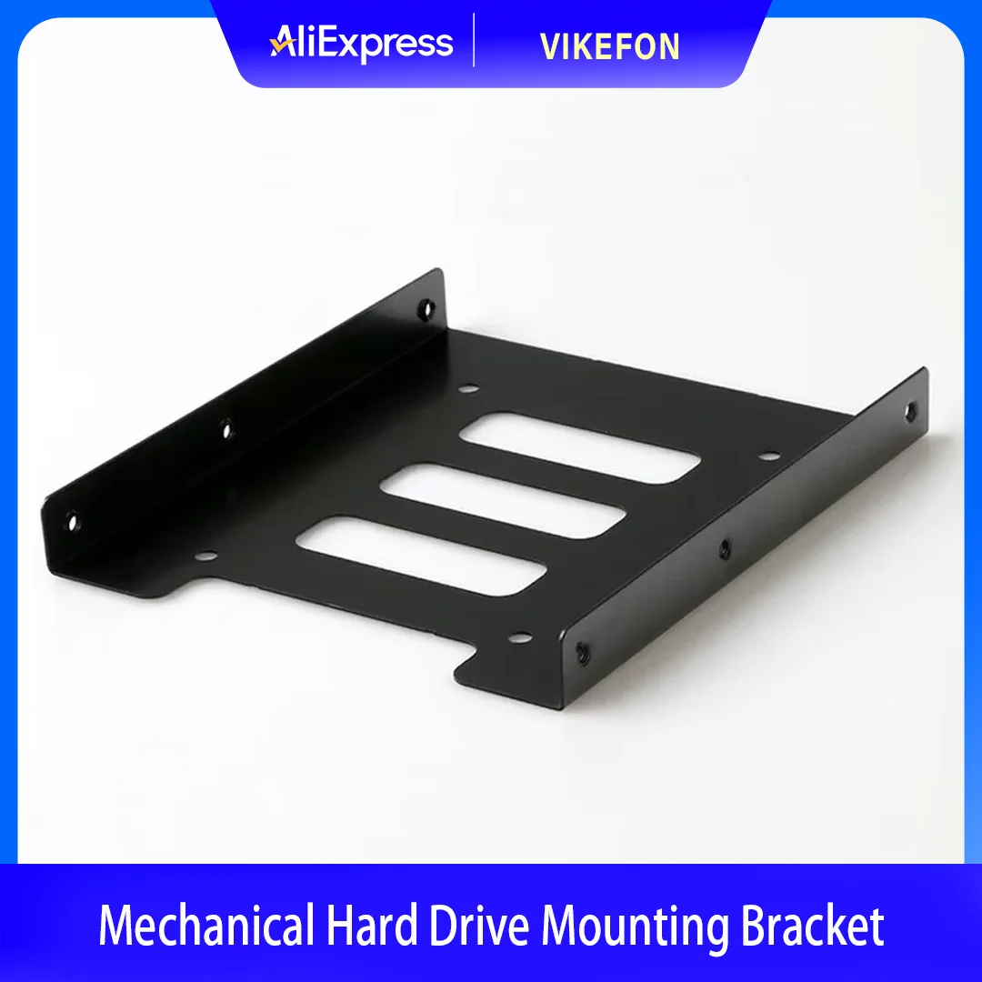 Coolcirc 2,5 bis 3,5 Zoll Metall-SSD/HDD-Adapterhalterung mit SATA für PC-Gehäuse und mobiler Nutzung, tragbares Festplatten-Montageset Image