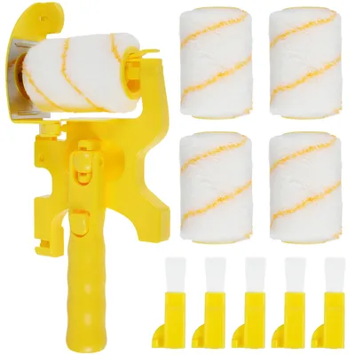 Paint Edger Roller Brush Kit Plastic Wall Paint Roller Multifunctional House Decoration Painting Brush Hand-Held Paint Edger