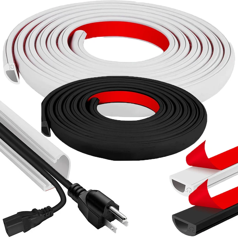 2/3M Trapez Slot Boden Kabel Abdeckung Kabel Protector Verlängerung Verdrahtung Kanal Elektrische Draht Slot Kabel Verwalten kabel Hider Organizer Image