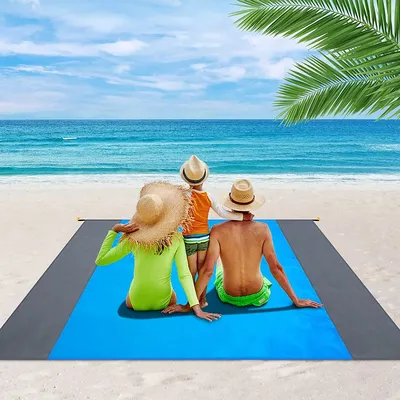 200*210cm Sandproof Beach Blanket Waterproof Beach Mat Portable Lightweight Picnic Blanket Camping Mat For Travel Hiking Sports