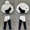 SY-116 Jogging Streetwear Felpe con cappuccio Pantaloni Set Tuta Abbigliamento uomo Y2k Felpe in cotone Top Pantaloni Abbigliamento uomo Nero
