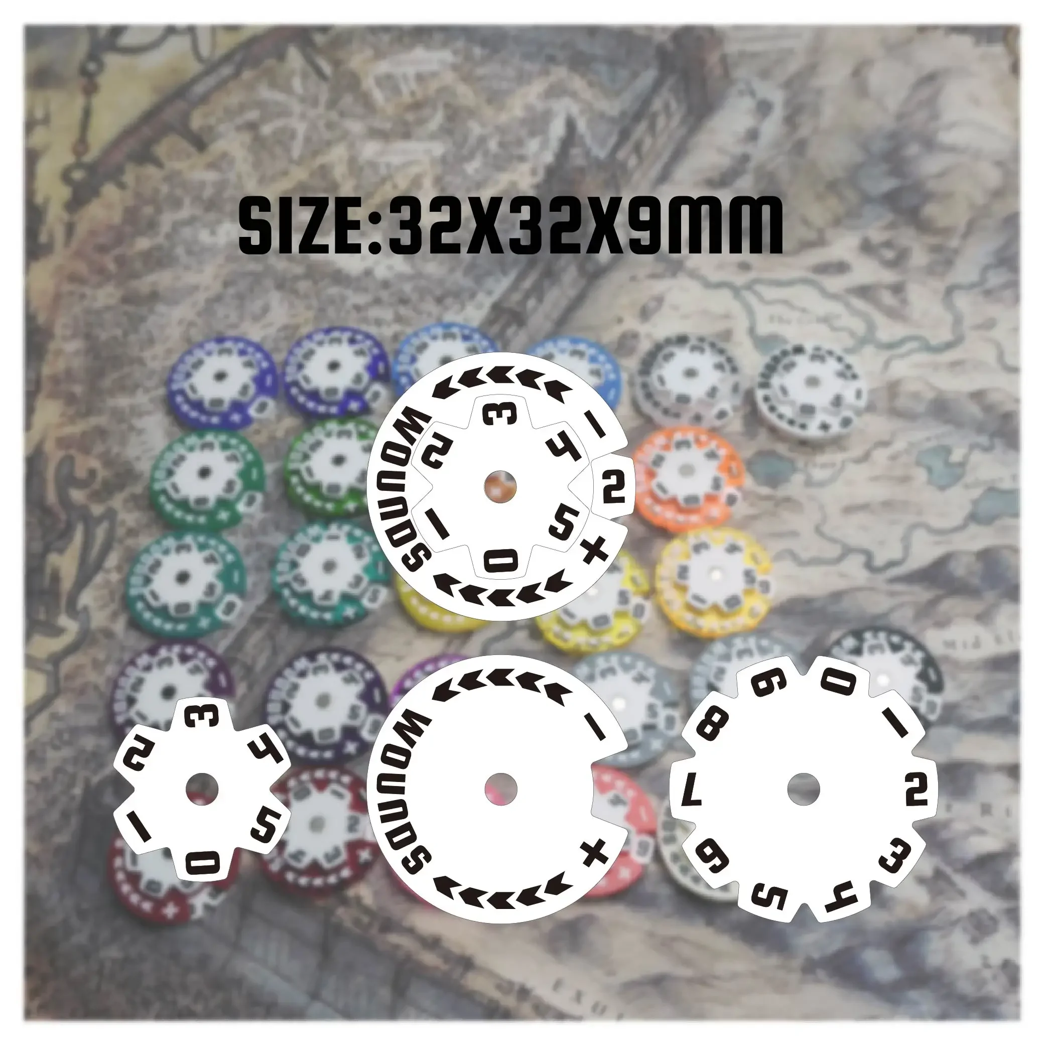 32 mm runder Wundzähler aus Acryl Image