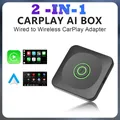 Connect Wifi BT Connect OTA Upgrade Adattatore CarPlay wireless e cablato 2in1 Plug & Play Apple CarPlay Box Android Auto Fast BT WIFI