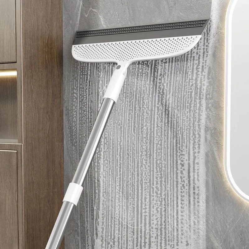 Magischer Besen aus Silikon für den Haushalt, Glasbodenwischer für den Boden, multifunktionaler Nass- und Trockenbesen für Badezimmerböden Image