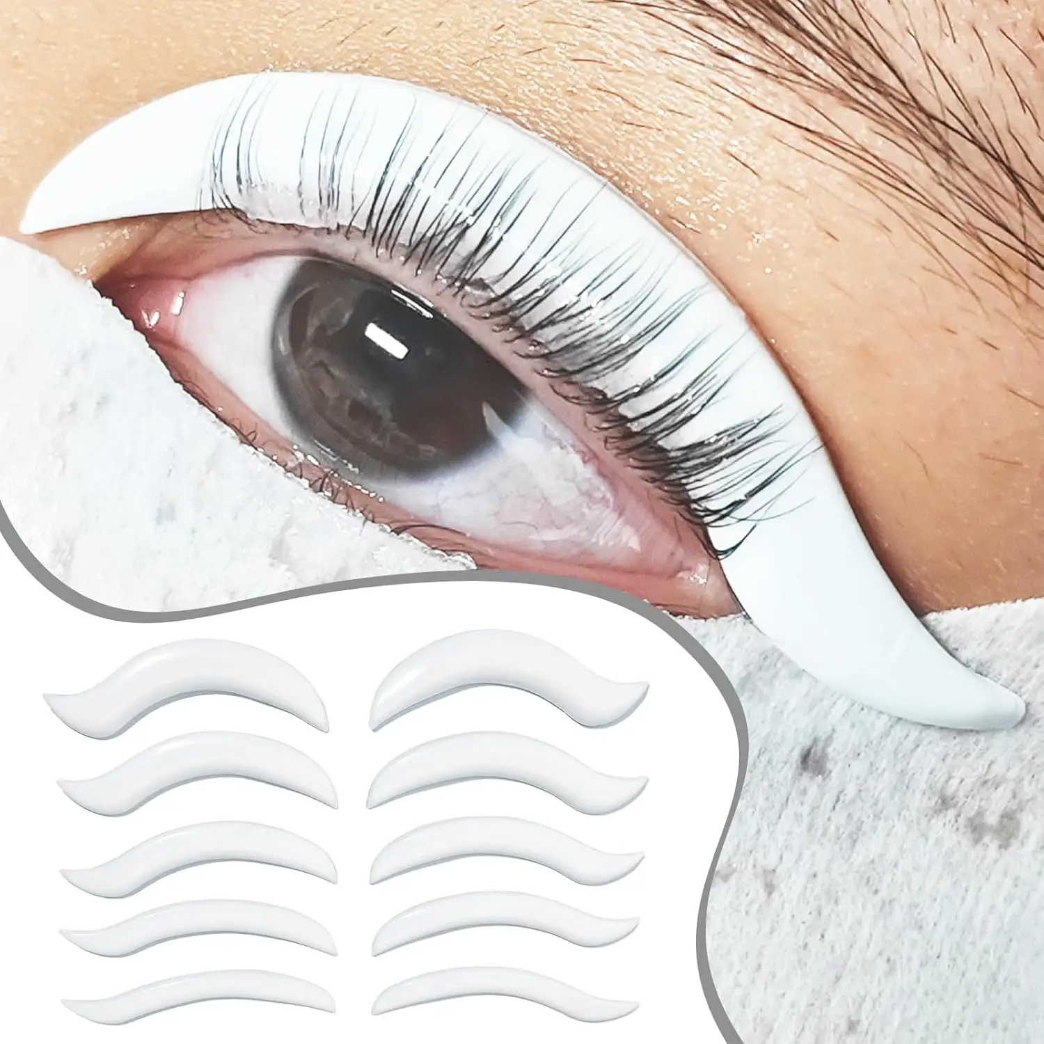 Permaina Super Sticky Selbstklebende Lash Lift Pad Weiche Wimpern Dauerwelle Stangen Schild Heben 3D Wimpern Curler Zubehör Make-Up-Tool Image