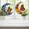 Moon Sun Catcher Monarch Butterfly And Floral Moon Garden Decor Acrylic Artistic Ornament For Home Garden Decoration