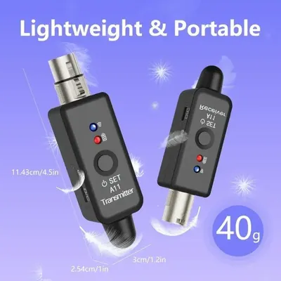 Wireless Mikrofonsenderempfänger 2,4 GHz Mikrofon Wireless Systems Draht N0HC