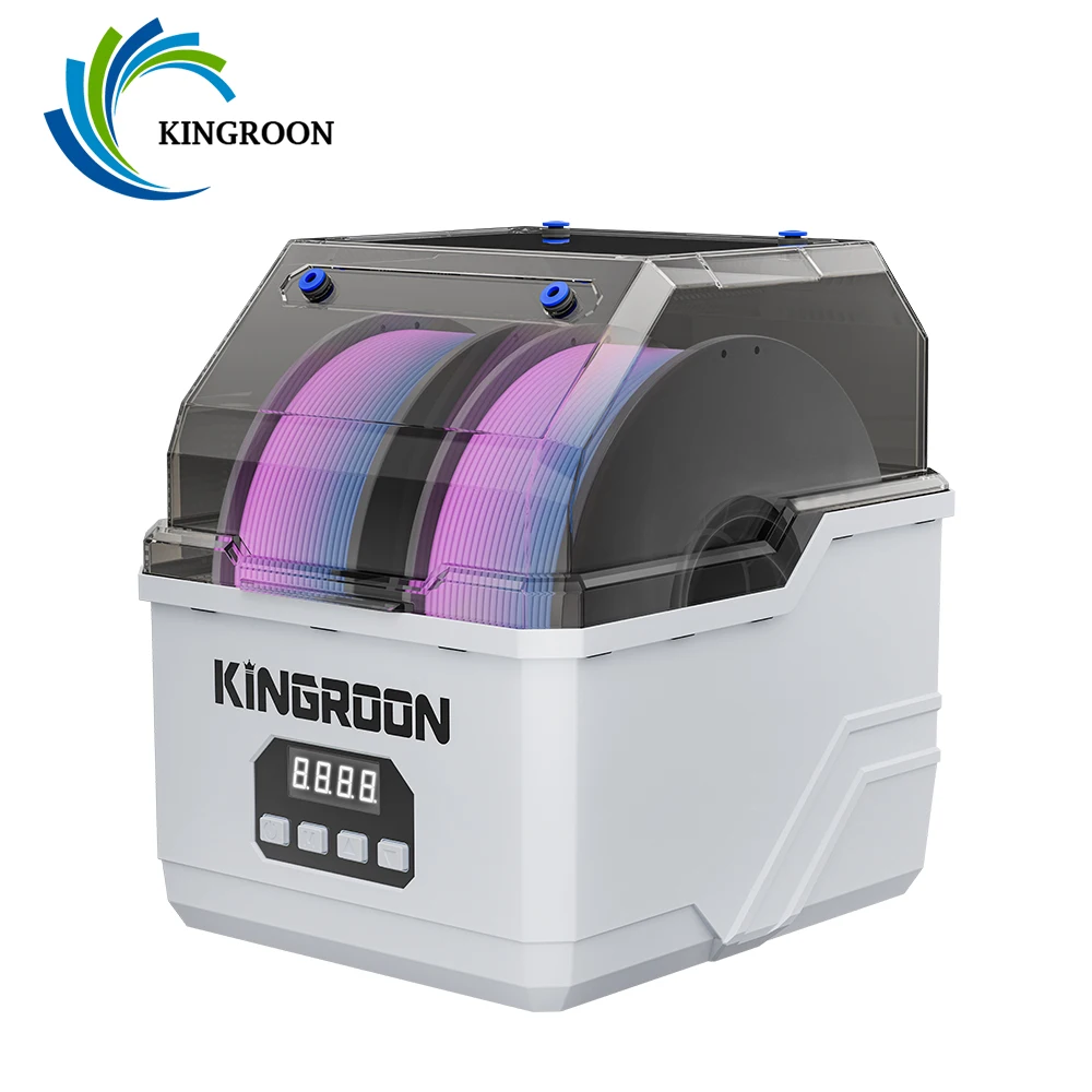 KINGROON 3D-Filament-Trockenbox, 2 Rollen, Fila-Trockner, Rundumheizung, verstellbar 40–60 ° C Drybox 2 kg Trockenbox für 1 kg 250 g Spule Image