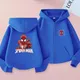 Top per bambini Felpa con cappuccio stile cerniera Cappotto Spider-Man Ragazzi neri Ragazze rosa Abbigliamento Bambini Felpa per il tempo libero adatta per età 3-12