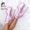 2025 neue Frau 20 CM/8 Zoll Ultra high Heel Anti-Slip Plattform Nachtclub Stiefeletten Pole Dance Heels glitter Modell T Zeigen Schuhe