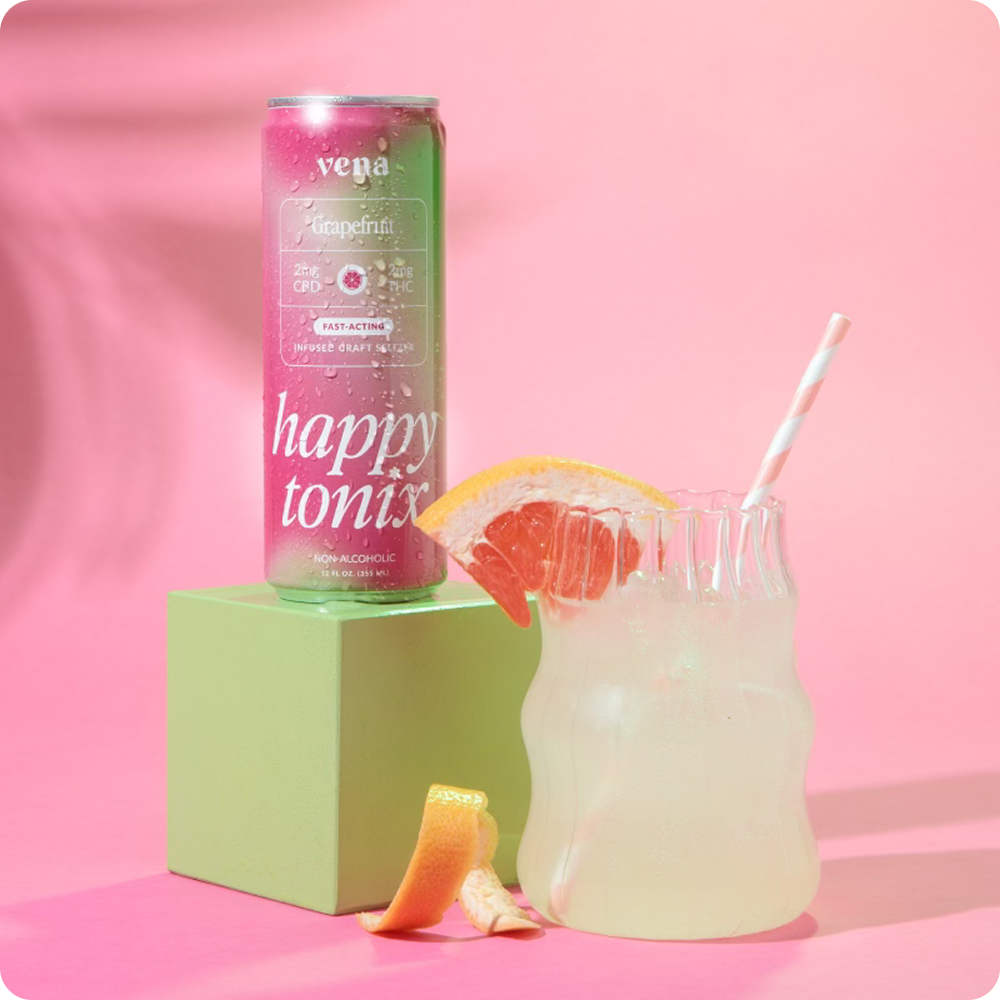 Happy Tonix THC Seltzers | Grapefruit