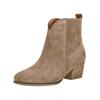 Stiefelette GABOR COMFORT "Gabor Comfort Stiefelette Veloursleder", Damen, Gr. 39, beige, Veloursleder, casual, Schuhe