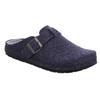 Pantoffel ROHDE "RODIGO-H", Herren, Gr. 41, blau (dunkelblau), Filz, meliert, klassisch, Schuhe, Hausschuh, Schlappen, Homeslipper mit innenliegender Plateausohle