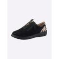 Sneaker CAPRICE, Damen, Gr. 42, schwarz, Veloursleder, Lackleder, modisch, Schuhe
