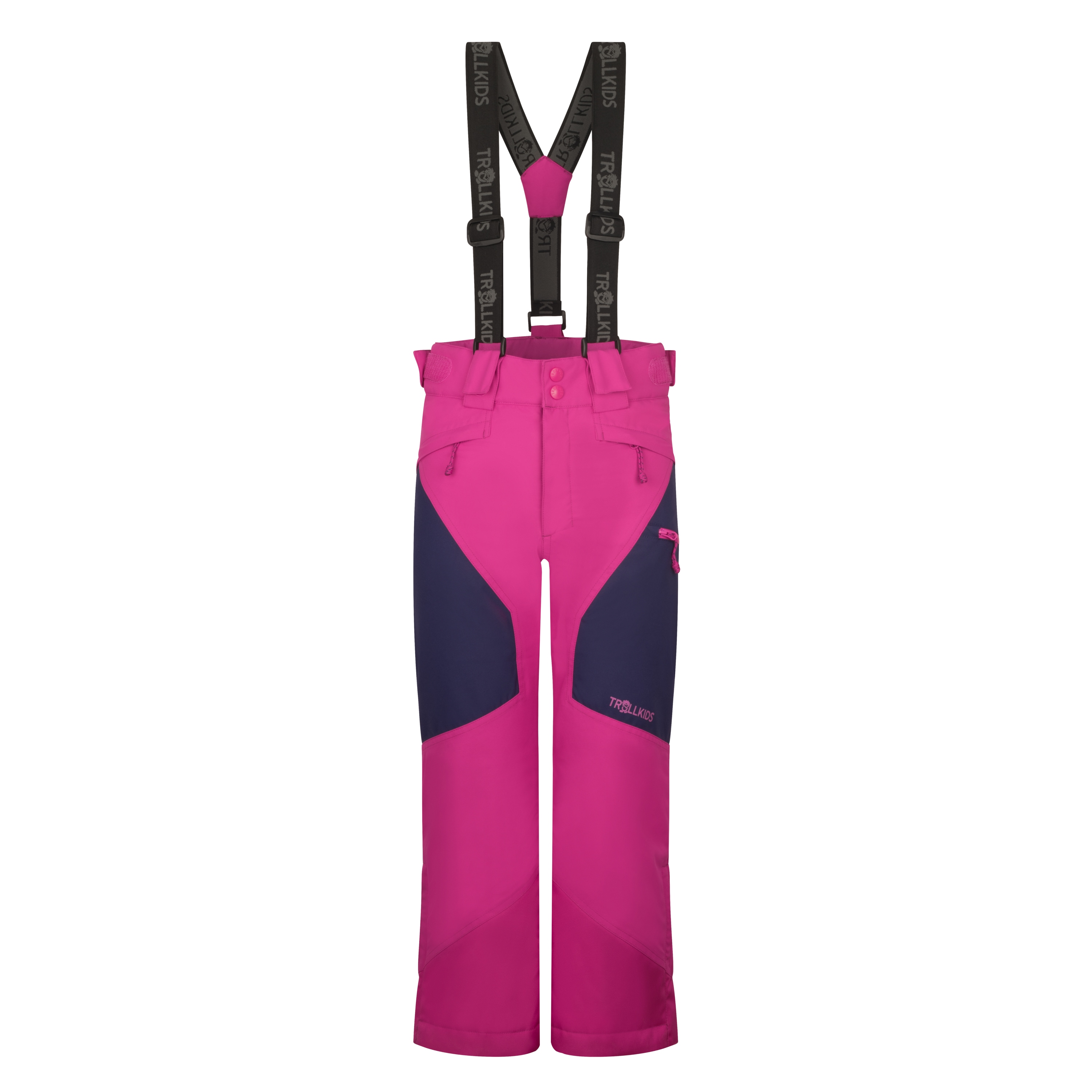 Skihose TROLLKIDS "KIDS KONGSBERG SKI PANT", Kinder, Gr. 176, N-Gr, rosa (schwarz pink, deep violet), Web, Obermaterial: 100% Polyester. Futter: 100% Polyamid. Wattierung: 100% Polyester, Hosen Image