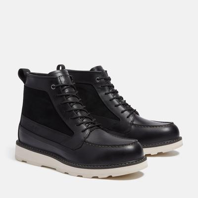 Schnürboots TIMBERLAND "BRITTON MILLSMID LACE UP WATERPROOF BOOT", Gr. 44,5, schwarz (schwarz full grain), Leder, sportlich, Schuhe, Winterstiefel, Schnürstiefel, Winterschuhe, wasserdicht Image