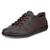 Schnürschuh ECCO "Ecco Soft 2.0", Damen, Gr. 35, braun (dunkelbraun), Leder, sportlich, Schuhe, Freizeitschuh, Halbschuh, Schnürschuh mit dezenter Logo Prägung
