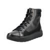 Schnürstiefelette GEOX "Geox Stiefelette Leder", Damen, Gr. 41, schwarz, Leder, casual, Schuhe