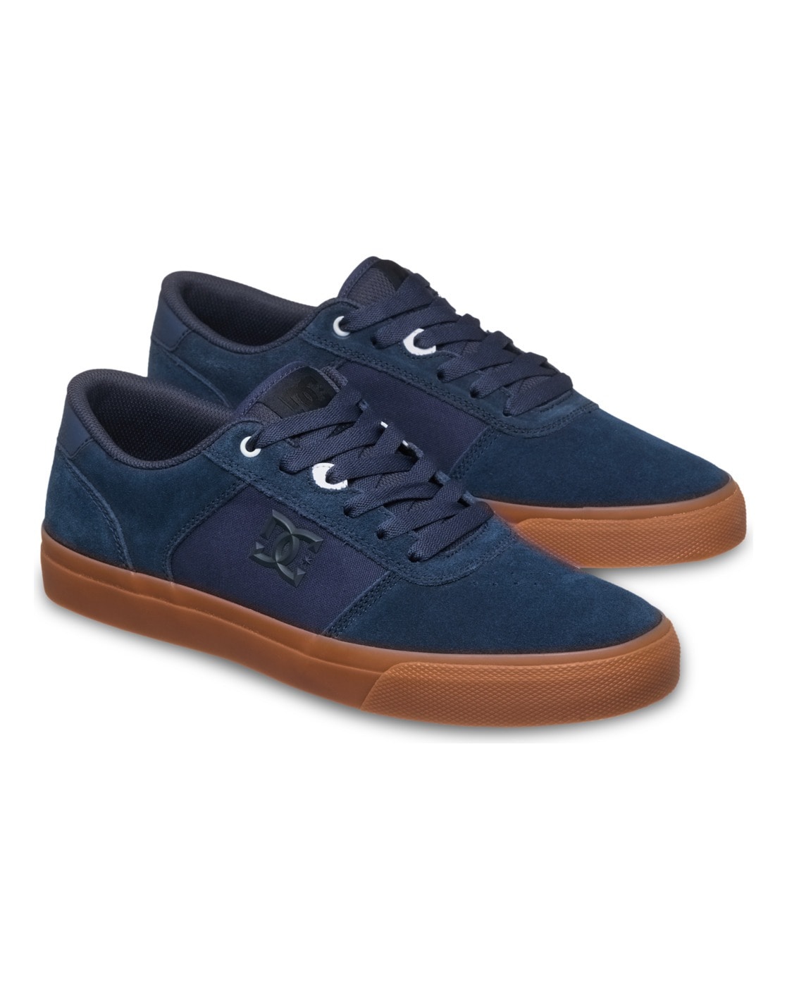 Sneaker DC SHOES "Teknic", Herren, Gr. 8,5(41), blau (dc navy, gum), Obermaterial:Obermaterial: Leder (Kuh) / Futter: Textil / Außensohle: Gummi;, Schuhe Sneaker