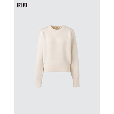 Uniqlo - Double Faced Knit Crew Neck Jumper - Natural