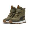 Stiefel PUMA "PUMA Evolve Stiefel Jugendliche", Kinder, Gr. 28.5, olive schwarz orange glo grün, Obermaterial: Textil, Synthetik; Futter: Textil; Innensohle: Textil; Laufsohle: Gummi, Schuhe
