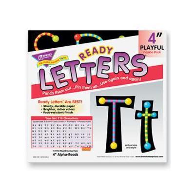 Elmer's Ready Letters Alpha-Beads Letter Combo Pack, Black,Multiple Colors, 4h, 216/Set