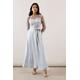 Wallis Womens Occasion Satin And Mesh Overlay Maxi Dress - Grey - Size 10 UK | Wallis Sale | Discount Designer Brands