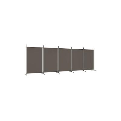 vidaXL 5-tlg. Paravent Anthrazit 433x180 cm Stoff Image