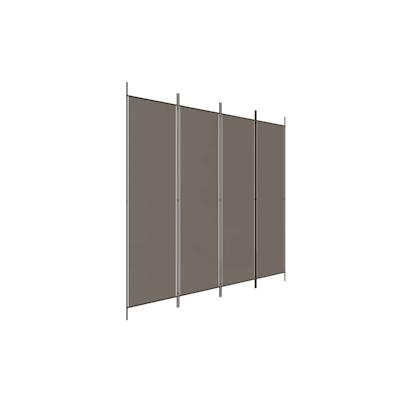 vidaXL 4-tlg. Paravent Anthrazit 698x180 cm Stoff Image