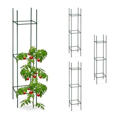 relaxdays 4er-Set Rankhilfe 150 cm grün