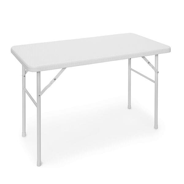 relaxdays Gartentisch klappbar BASTIAN rechteckig 121,5 x 61,5 cm weiß
