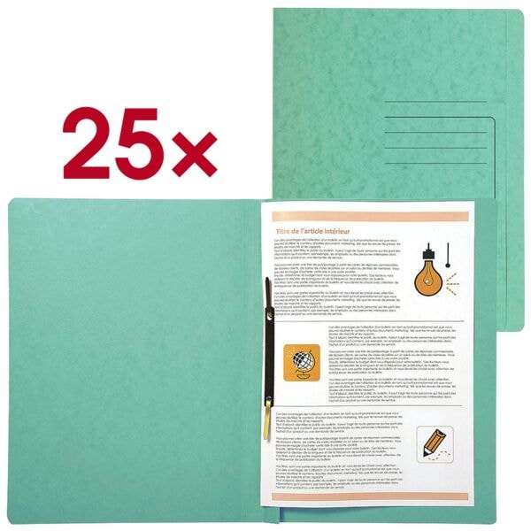 EXACOMPTA Schnellhefter A4 Karton 250 Blatt 25 Stück grün, 27.2x31.8 cm