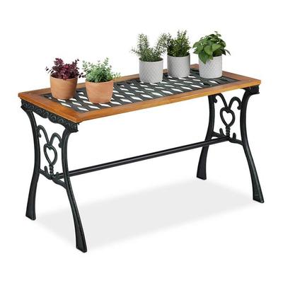 relaxdays Gartentisch rechteckig 58 x 98 x 47 cm