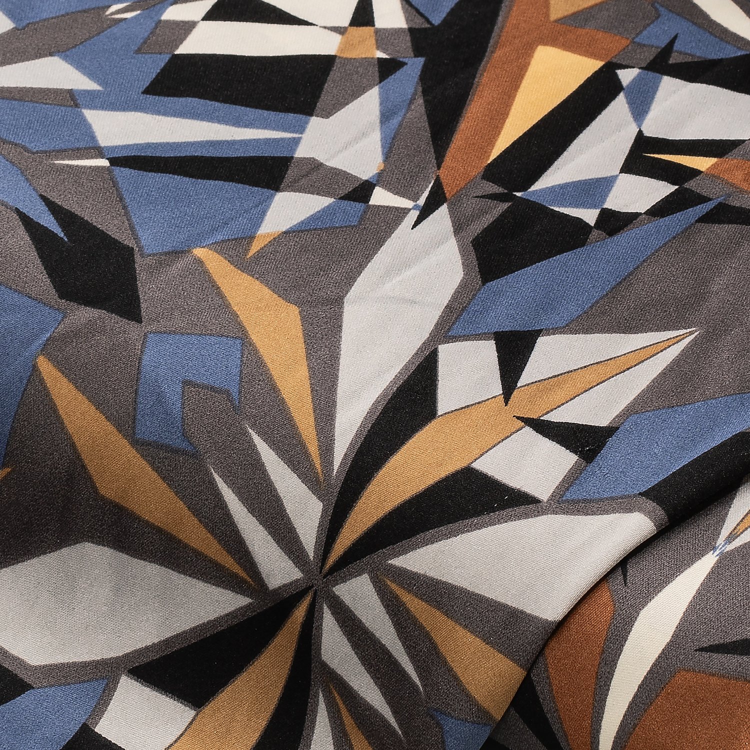 Blusen-Satin Grafisch, blau/grau Image